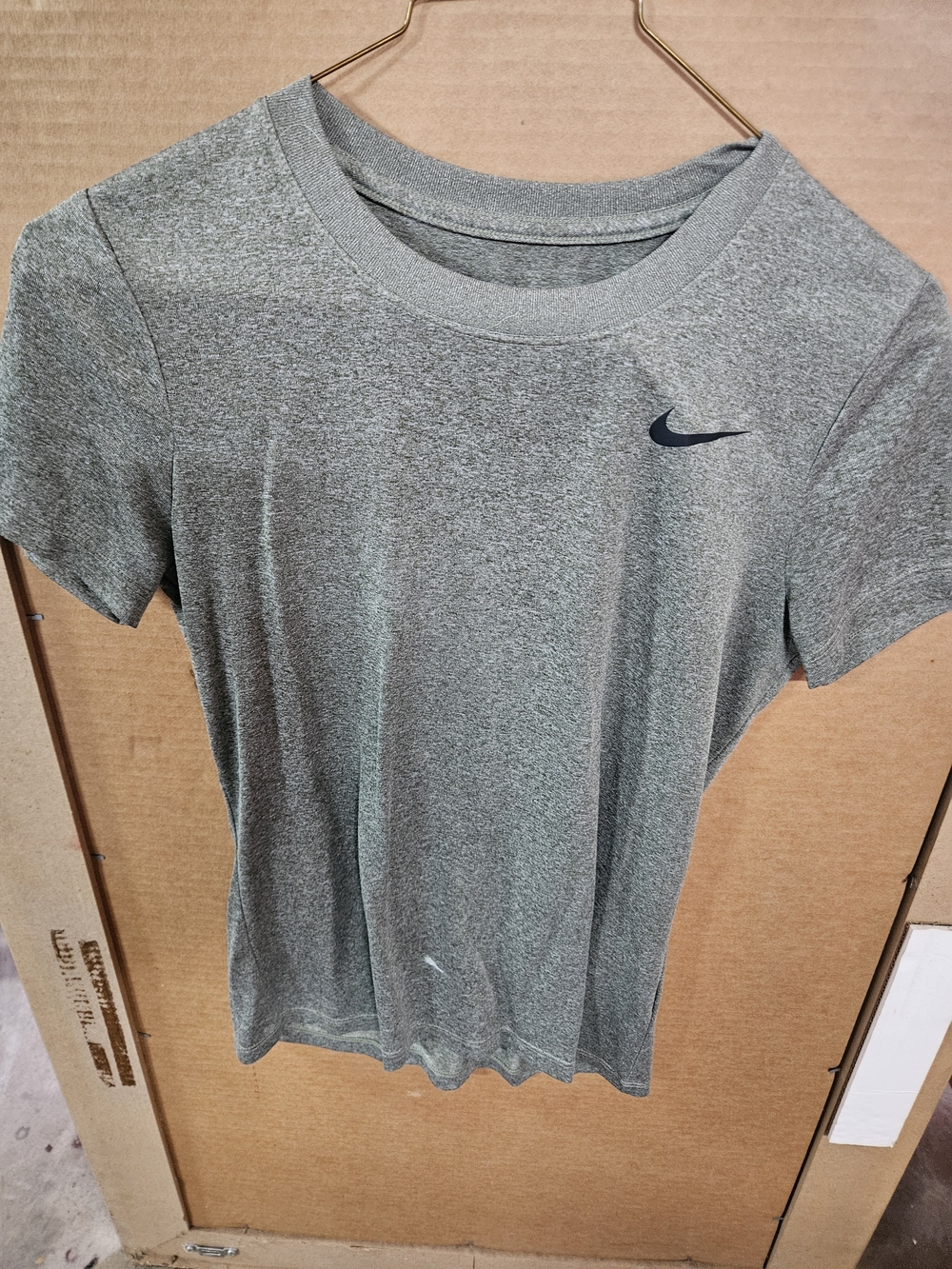 Nike Kids Heather Gray Short Sleeve Dri-FIT Tee